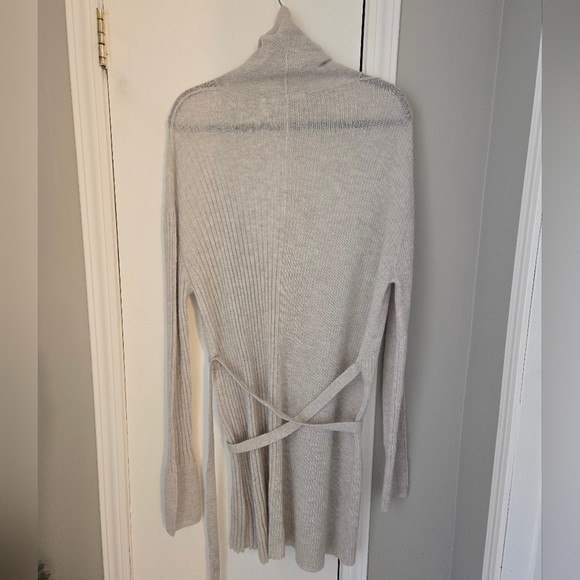 Helmut Lang Baby Alpaca Wool Turtleneck Sweater Dress Size Small Light Grey - Picture 7 of 14